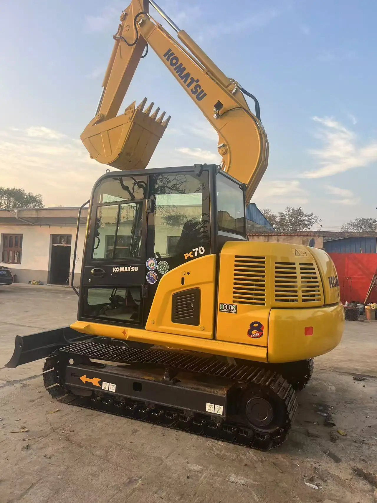 High quality original used Pc70-8 pc70 mini tracked 7ton excavator for earthwork engineering for komatsu