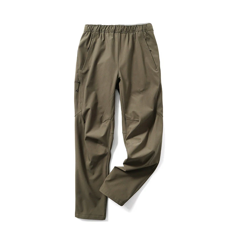 Summer slim fit elastic soft-shell cargo pants waterproof quick-drying track pants men outdoor hiking pants trousers men