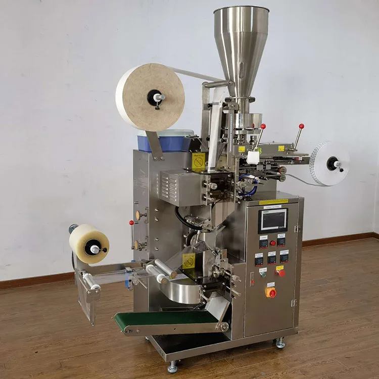 small tea sachet packing machine tea bag making machine with inner and outer bag