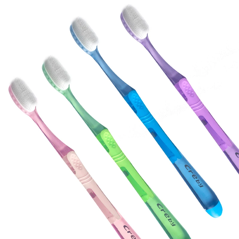 
custom big headed thick portable natural oral hygiene dental care u shape nano power 360 degree cover foldable toothbrush 