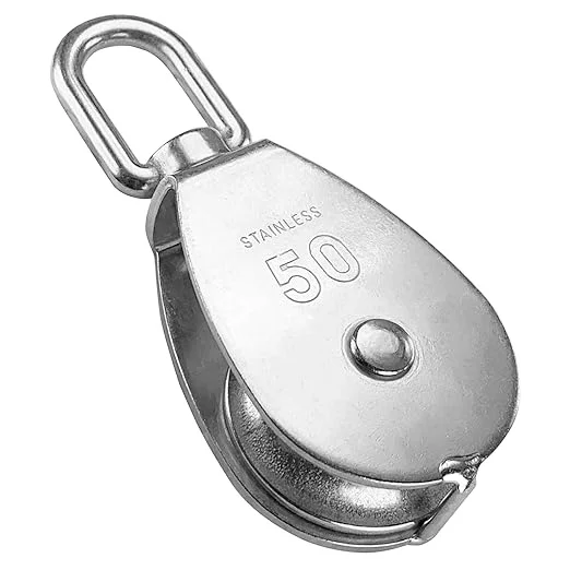 Stainless Steel 304 316 tensioner pulley single sheave Swivel Eye Pulley Block