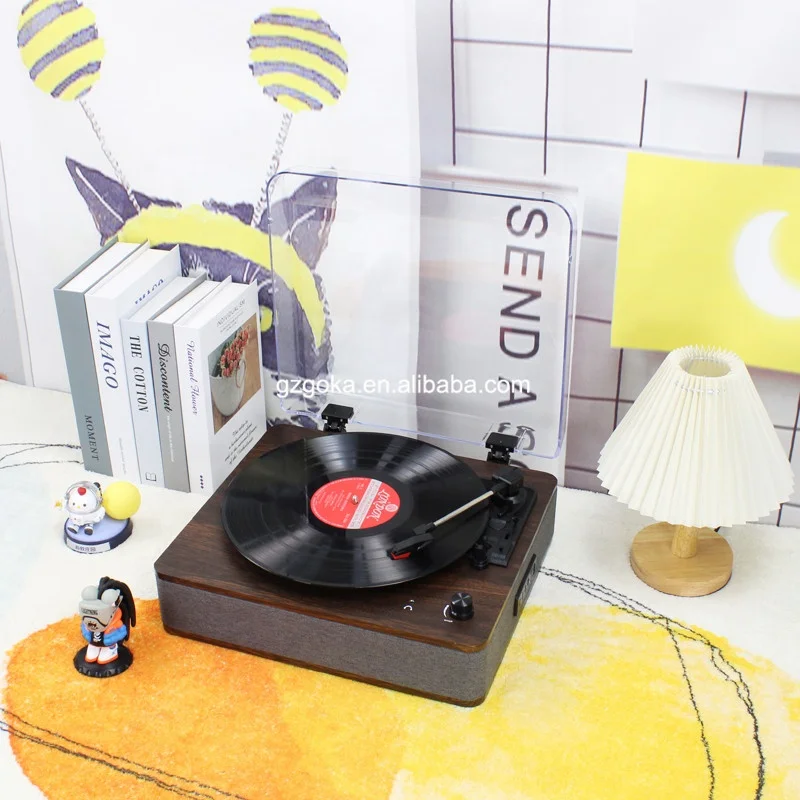2022 nice products  gramophone record player Blue Tooth Record Player Vinyl Record Player with dust cover