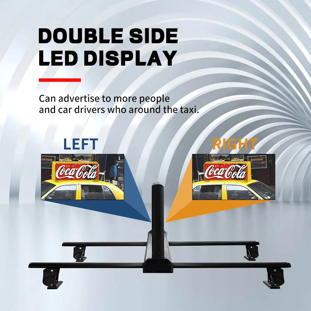 Outdoor P3 Taxi Roof LED Display Universal Miniature Double Side LED Signage for Small Cars for Outdoor Advertising