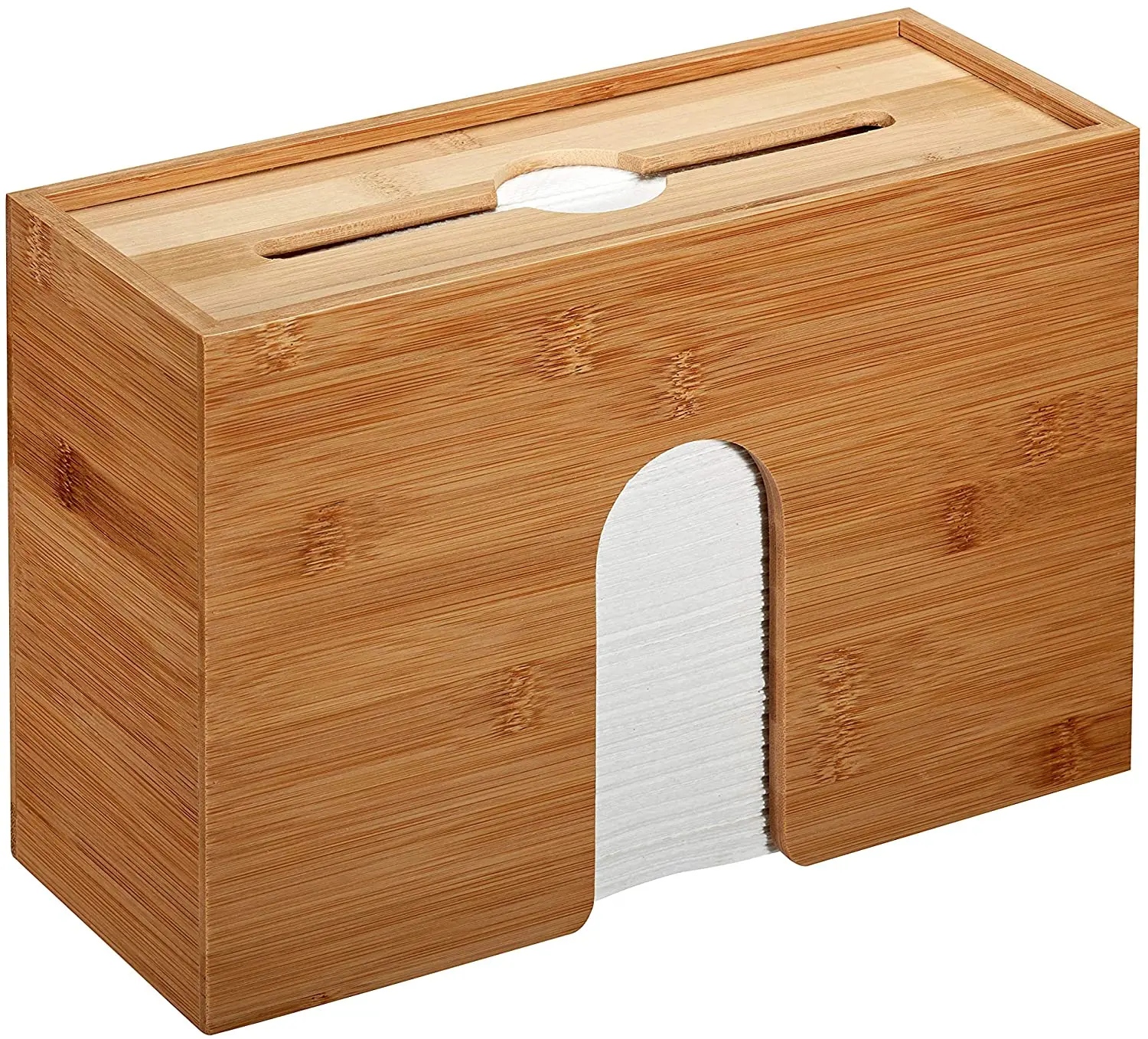 
Combohome Bamboo Paper Towel Dispenser Wall Mount or Countertop for Multifold Hand Napkins Bathroom Kitchen Home or Commercial 