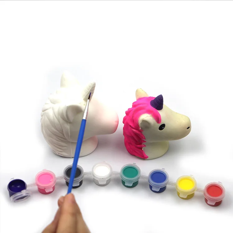 
2020 custom soft slow rising toys for kid create your own foam kawaii mini / jumbo diy Painting squishies 