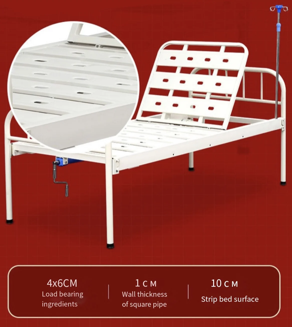 Bestseller Good Price Hospital Furniture Manufacturers two Crank Manual hospital medical bed