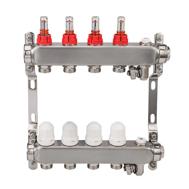 Floor Heating Parts 304 Stainless Steel Water Manifold Pipe