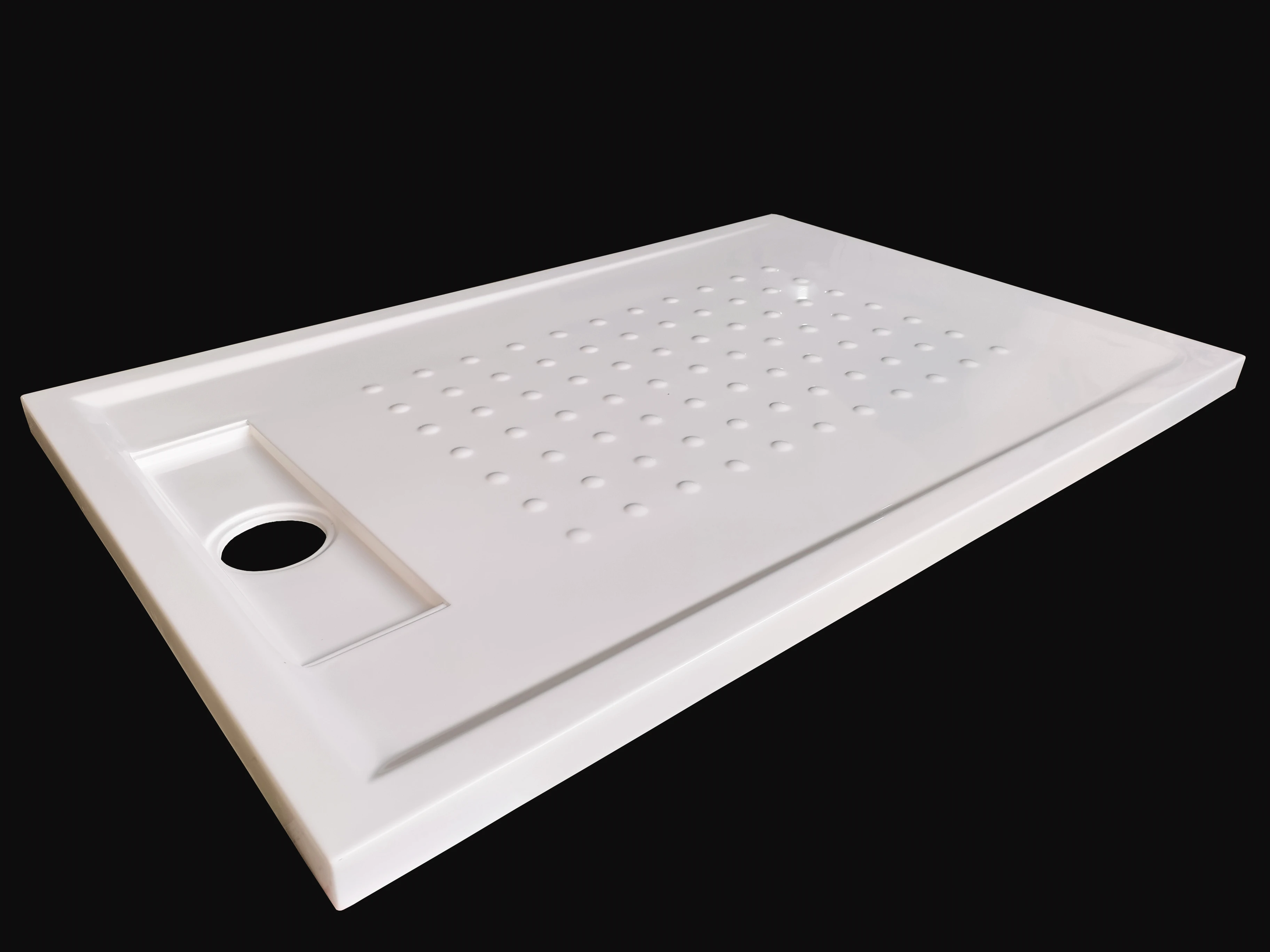 White  polymarble Stone  shower tray base  used in bathroom handicap shower base for European