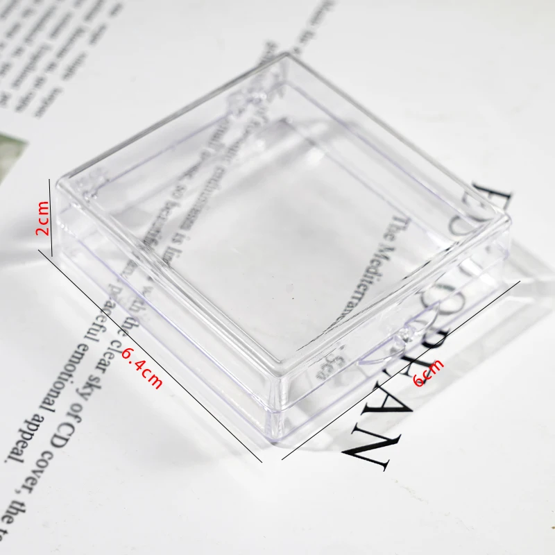 nail wearing gift box high-end transparent square packing box for press on nail false nail organizer fake Jewelry storage