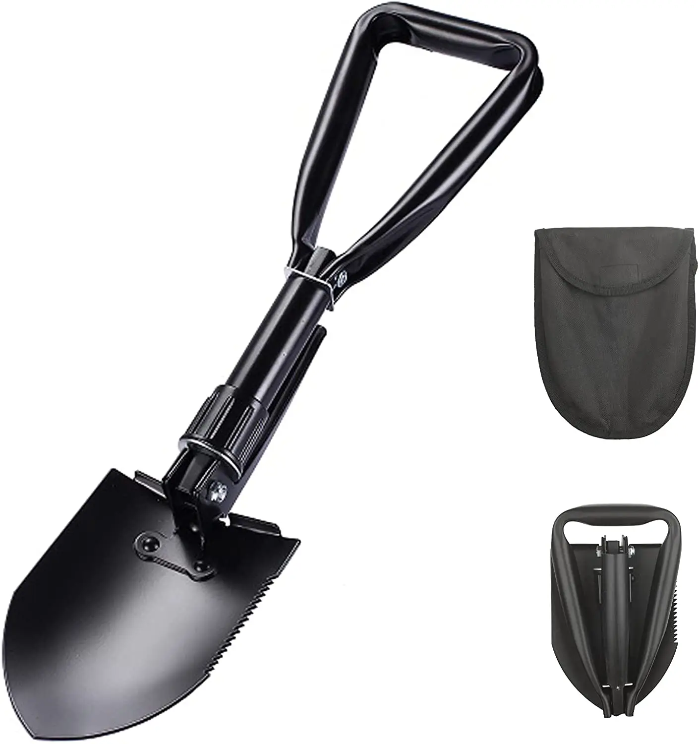 18,25 дюймовая Мини Складная лопата для выживания с деревянной пилой и тактической Лопата