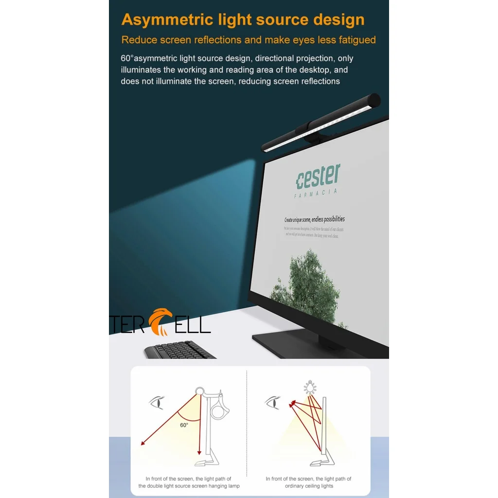 LED Monitor light lamp Screen bar light/dTouch control 3 Color adjustable Sterpness dimming/PC Computer Laptop LED Light Bar