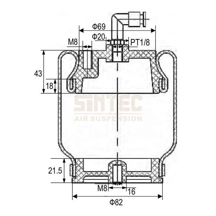 1S51-7 Contitech SZ51-7 Universal Rubber Sleeve Air Bag Shock Ride Lift Bellow Suspension Spring For Driver Seat