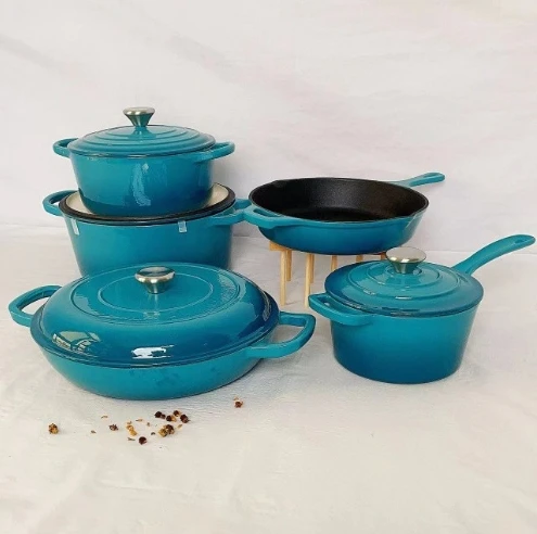 Nonstick Enameled Cast Iron Food Warmer Dutch Oven For Kitchen Cooking