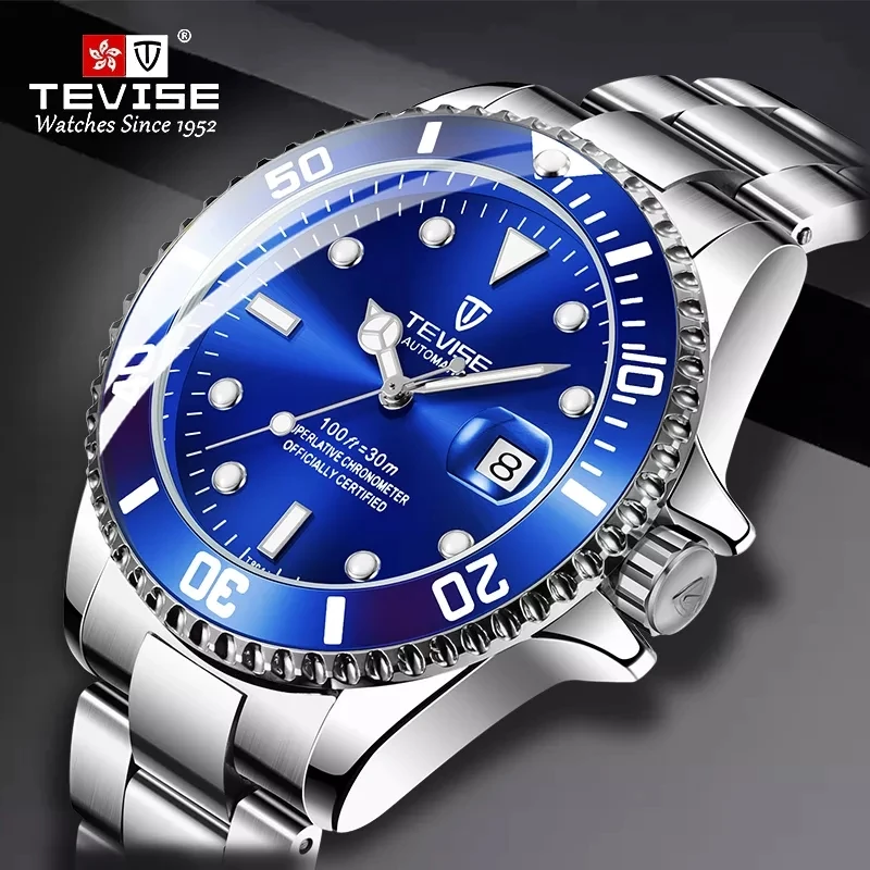 Tevise 2020 fashion Brand Luxury Men Mechanical Watches Famous Design Automatic Watch Fashion Male Clock Relogio Masculino T801