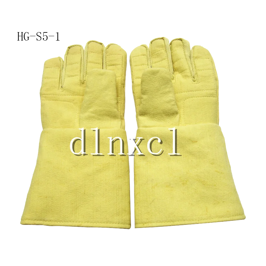 5 Fingers Heat resistant Anti cutting Safety Para Aramid Gloves For Hand Protection HG S5 1