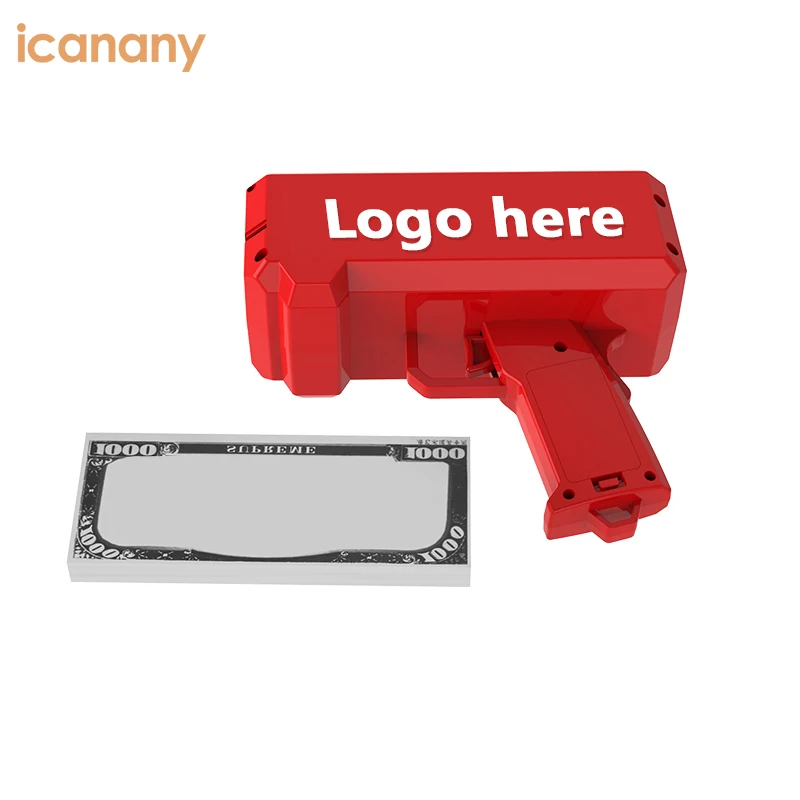  Icanany Заводской OEM-сервис розовый/черный/золотой/Красный пистолет-распылитель для денег