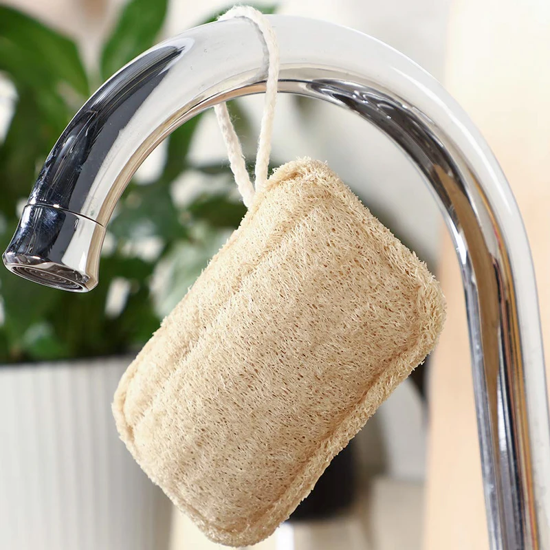 100% Biodegradable Loofah Kitchen Dish Sponge Pad Natural Dishwashing Loofah Kitchen Dish Clean Washing Wash Cleaning Sponge