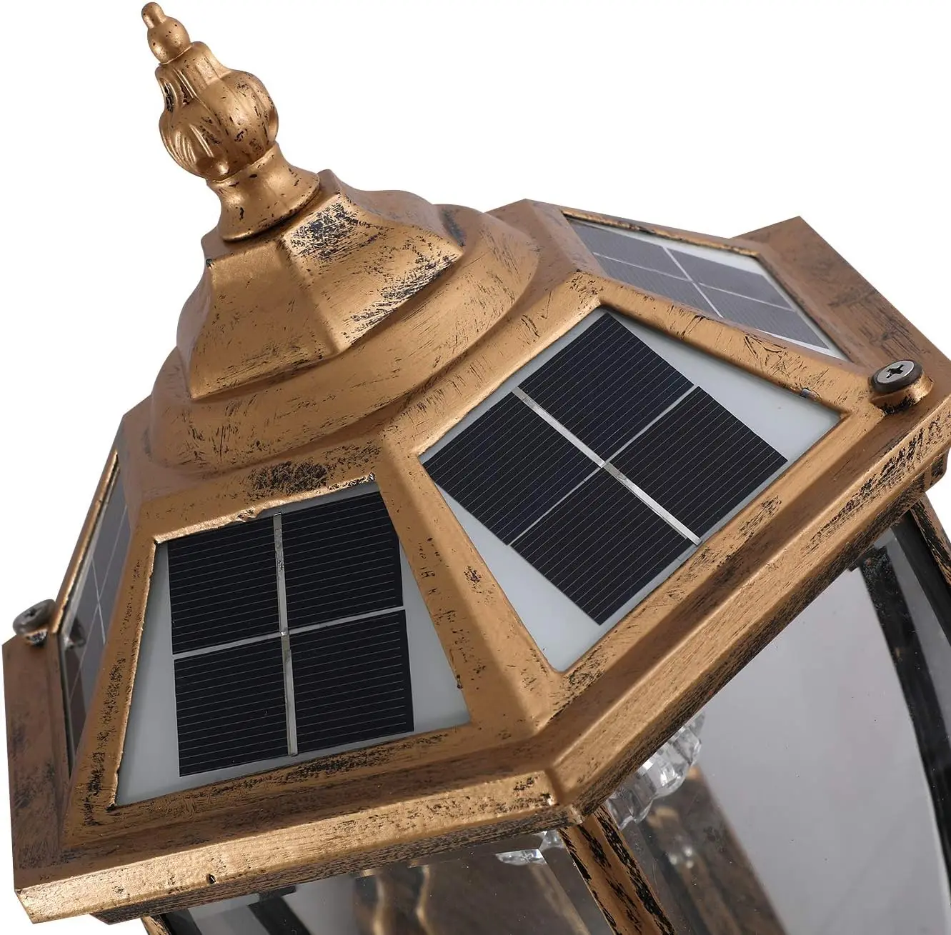 Custom Solar Sensor LED Wall Light Waterproof Vintage Lamp Fixtures for Garden Fence Exterior Outdoor Walls-IP65 Rating