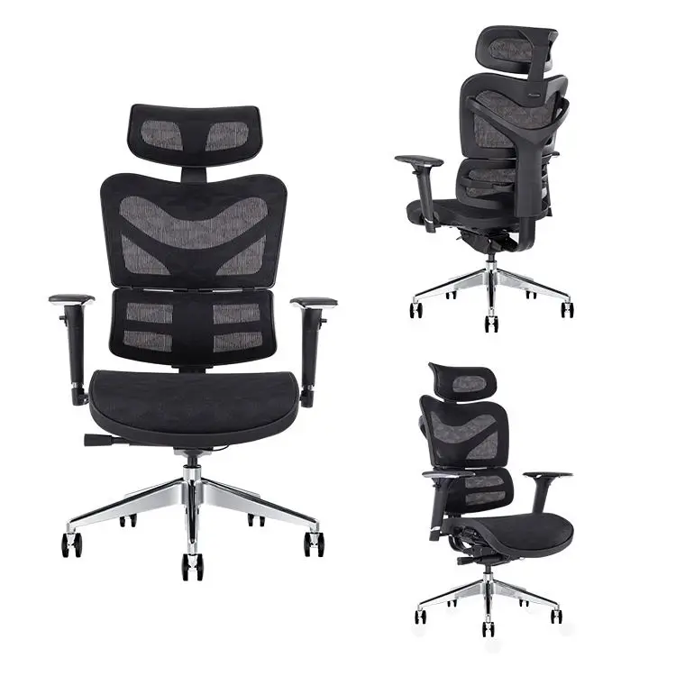 2021 Modern Commercial Office Furniture High Back Adjustable Mesh Ergonomic Chair with Lumbar