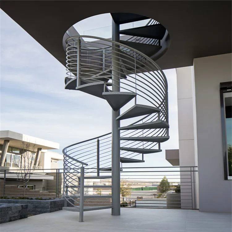 Prima Customized Outside Door Spiral Staircase With New Modern Design wrought iron  stainless steel Stairs