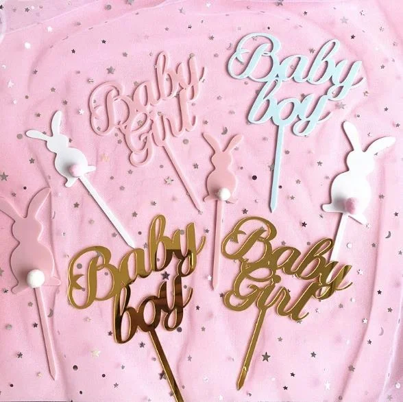 Высококачественный акриловый Топпер для торта на день рождения для девочек и мальчиков, украшения для свадебной вечеринки, дня рождения