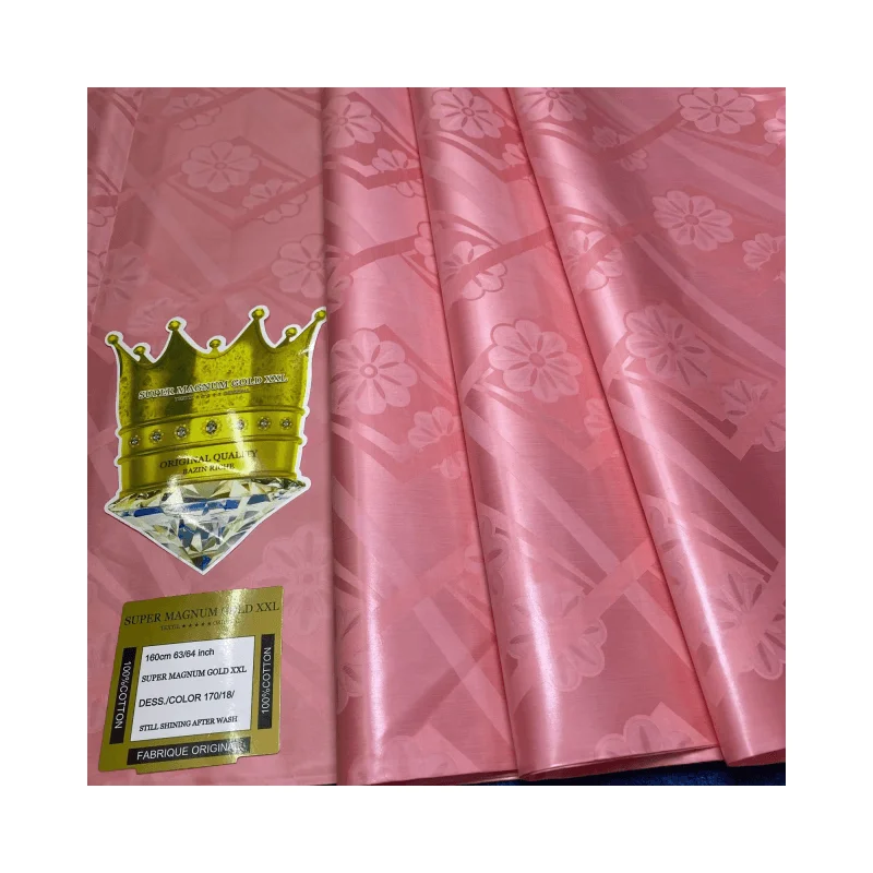Customized Pure Cotton Soft African Bazin Lace Fabric Nigerian Jacquard Guinea Brocade Perfume Bazin Riche Fabric