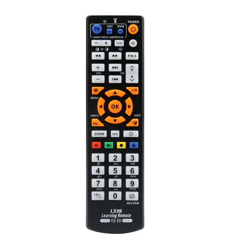 Universal Smart IR Remote Control with learn function, 3 pages controller copy for TV STB DVD SAT DVB HIFI TV BOX, L336