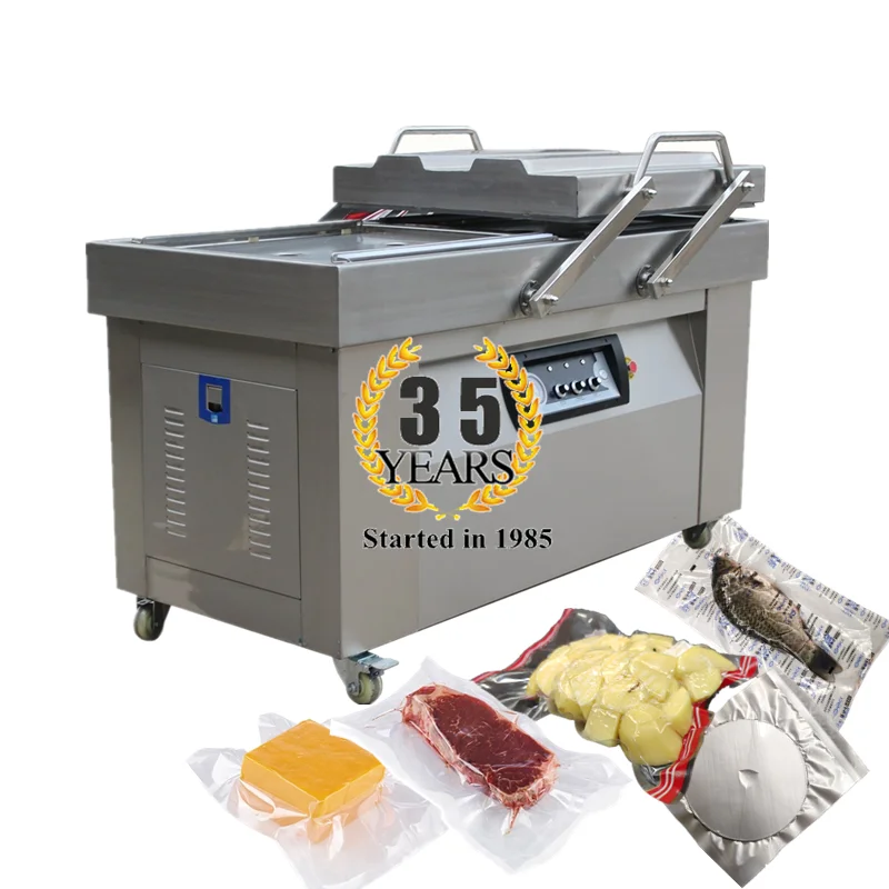 DZQ 600 / 2SB small scale vacuum packaging machinery two chamber vacuum packing machine food industrial DZ-600/2F