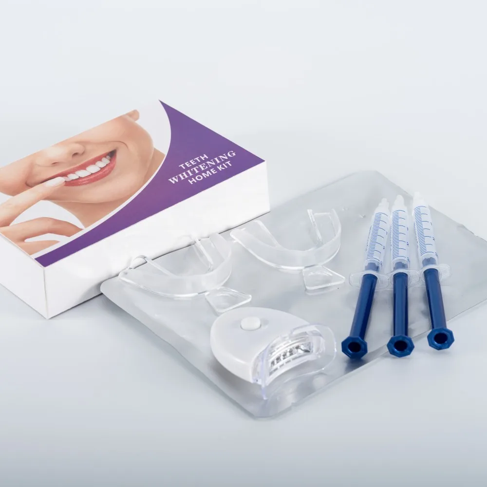 Teeth whitening gel led light home kit