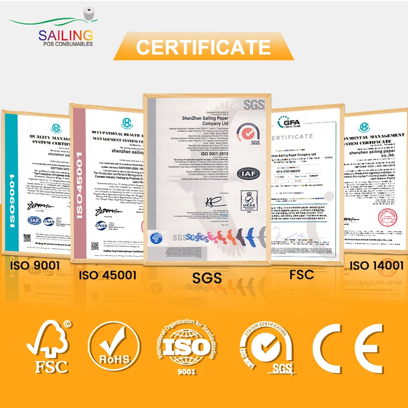 Journal Atm Terminal 80X100 Thermal Paper Roll For Cash Billing Machine