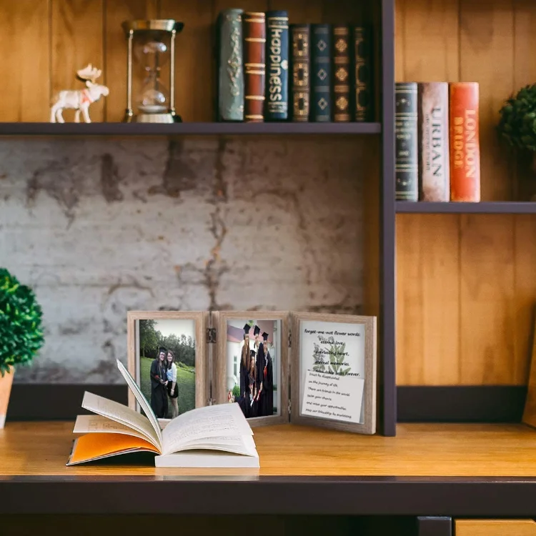 5x7 triple hinged picture shadow box 3 vertical opening mdf wood photo frame