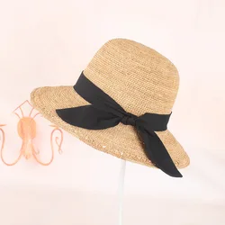 Spring/Summer Raffla Grass Floding Hand Make Beach Hat For Woman
