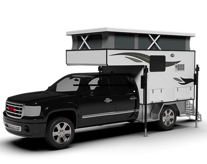 Allroad  Pop Top flat bed camper Pickup Truck Camper with Electric lifting legs