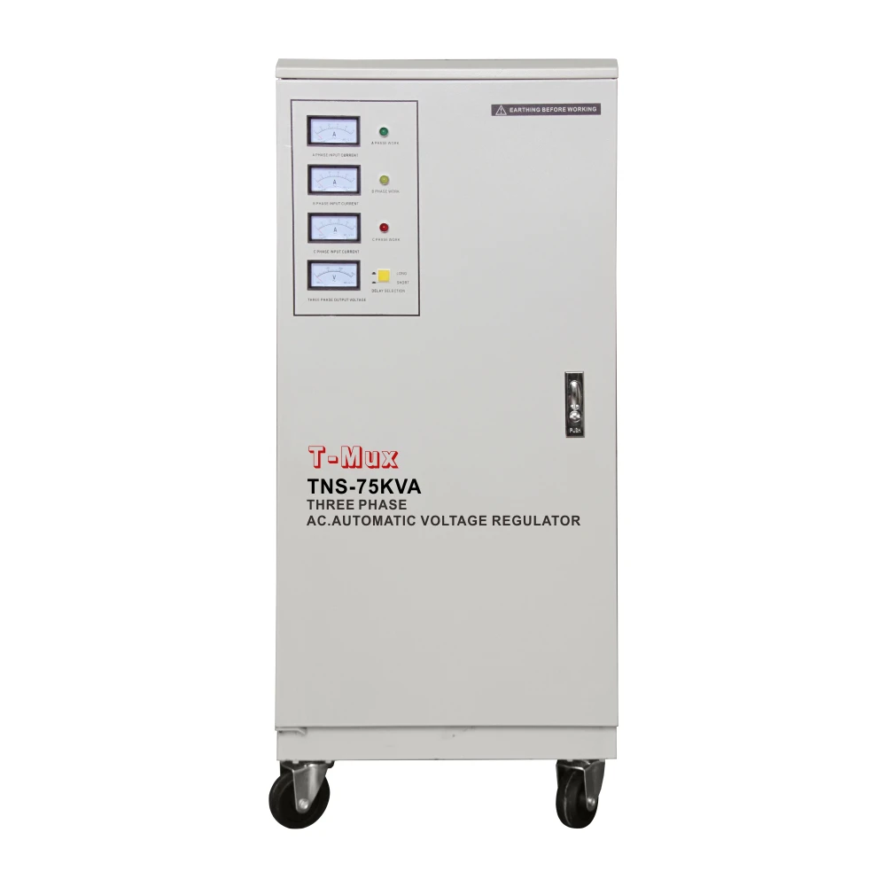 High power TNS-75KVA AC servo motor Automatic voltage regulator stabilizer for office avr