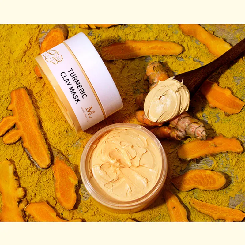 OEM ODM Private Label Face Skin Care Products 200g Lightening Nourishing Turmeric Clay Mask