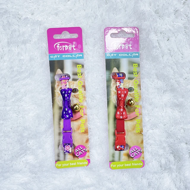 C4P Wholesale pet accessories cat collar breakaway buckle puppy dog  cat collar para perro with bell flower cat collar