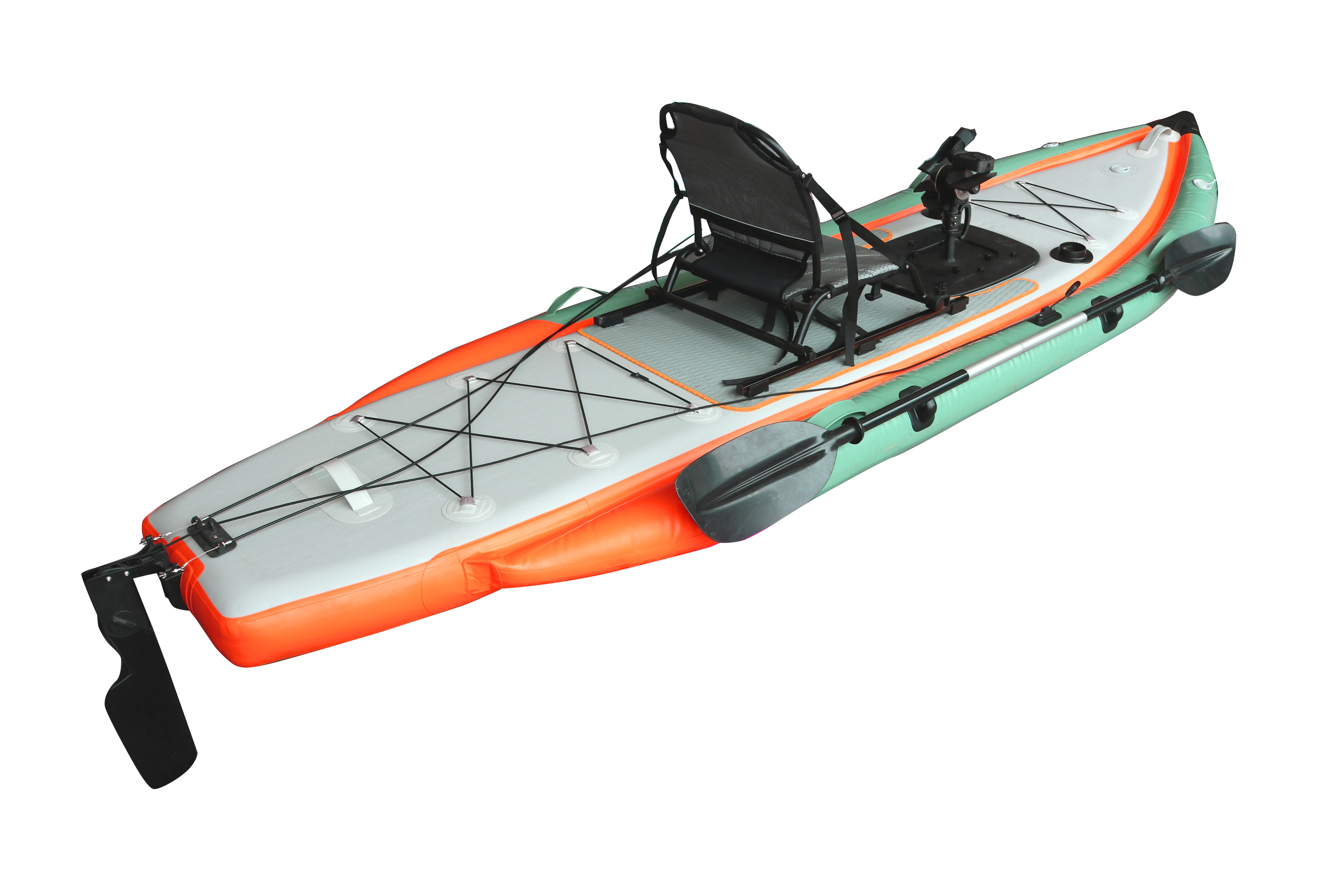 Vicking Hot Selling PVC Material 1 Person Inflatable Pedal Fishing Canoe Kayak Inflatable with Pedals for Outdoor Water Sports