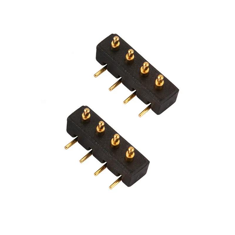 Оптовая продажа 4Pin изгиб 90 градусов Весна пружинный контакт Пружинные контакты SMT/SMD разъем для мужчин и женщин магнитный Смарт
