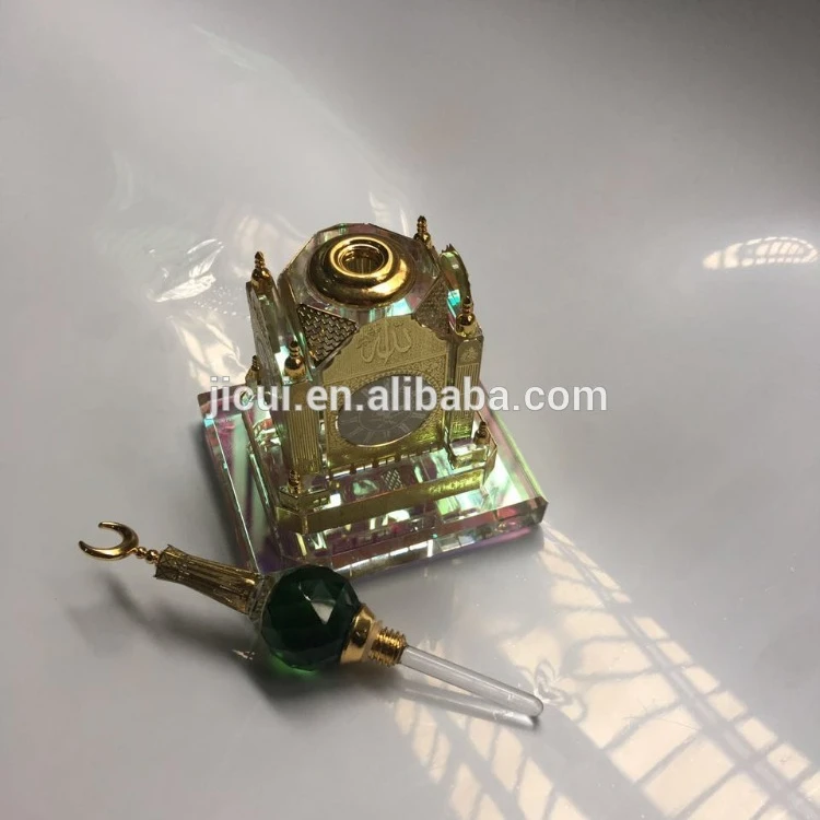Wholesale Saudi Royal Makkah Clock Tower PERFUME Crystal Model Manufacture islamic wedding souvenir gift