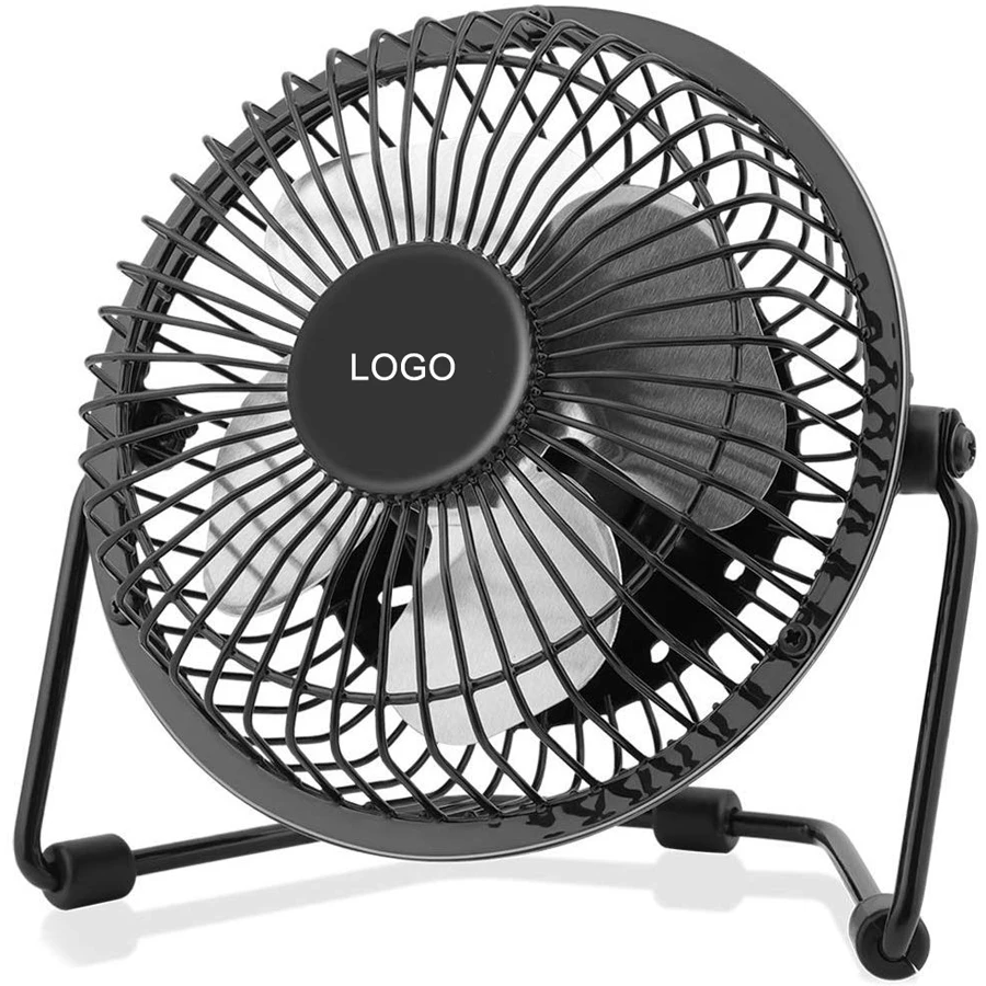 Portable 4 Inch Home Appliances 2 Setting  Metal Body 360 Rotation Quiet Operation Mini Table Laptops Desk Fan with USB Cable