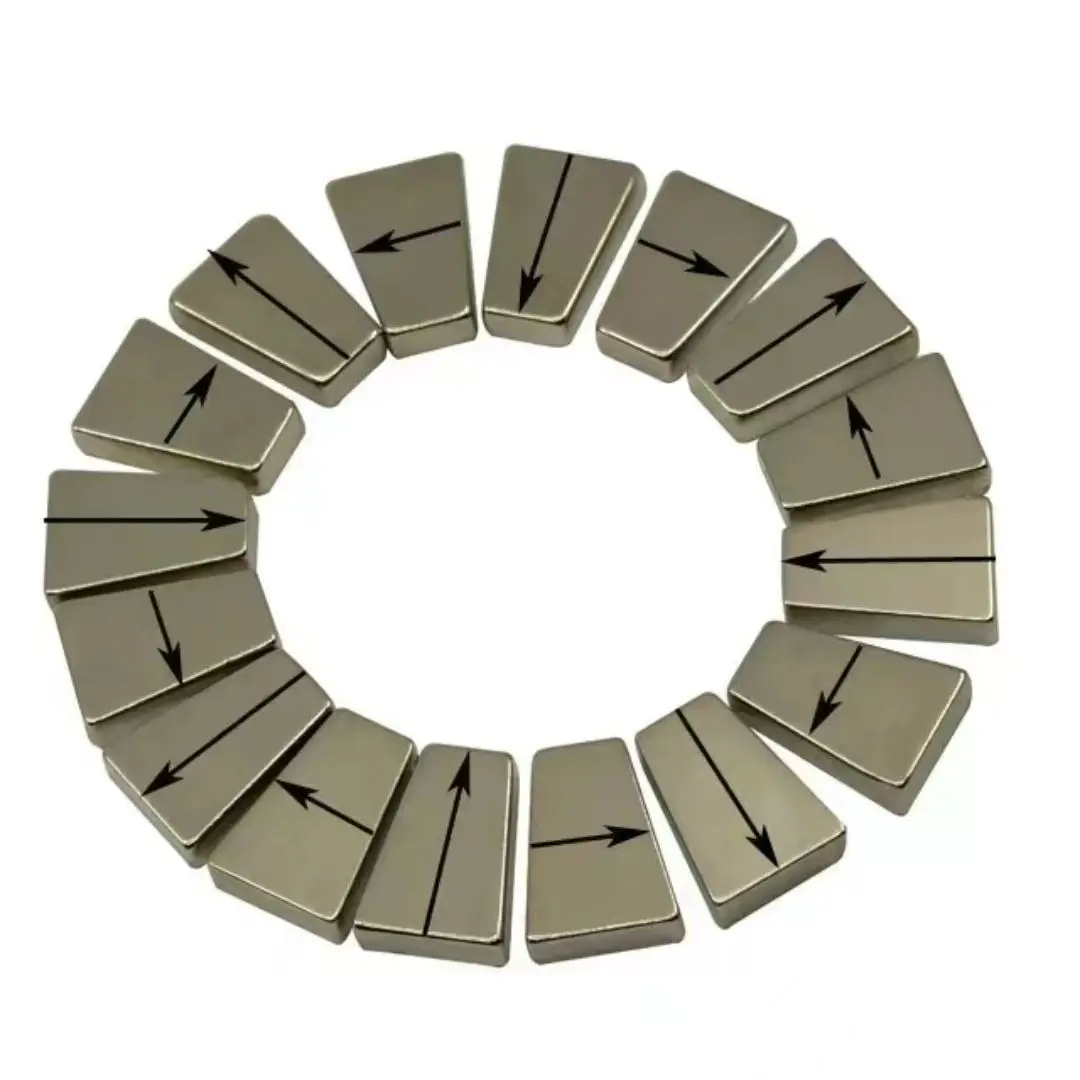 Nickel Motor Magnetic Materials Free Energy Flywheel Magnet Ndfeb N42SH N52H N52 Bent Segment Halbach Array Arc Neodymium Magnet