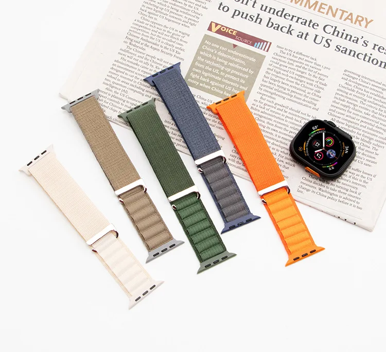 Альпийская петля для iwatch серии 10 46 мм 42 Тканые нейлоновые ремешки часов ультра 49 45 41 Apple