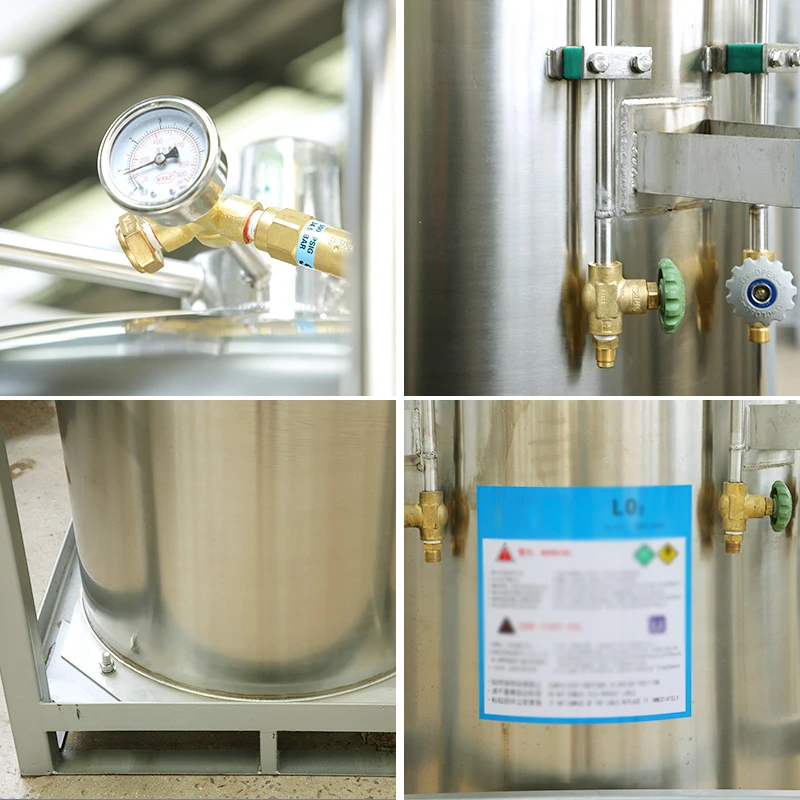 DPL-450-410L -2.02MPa Insulated Welded Pressure Vessel New Liquid Oxygen Dewar Cylinder Tank with Pump Core Components