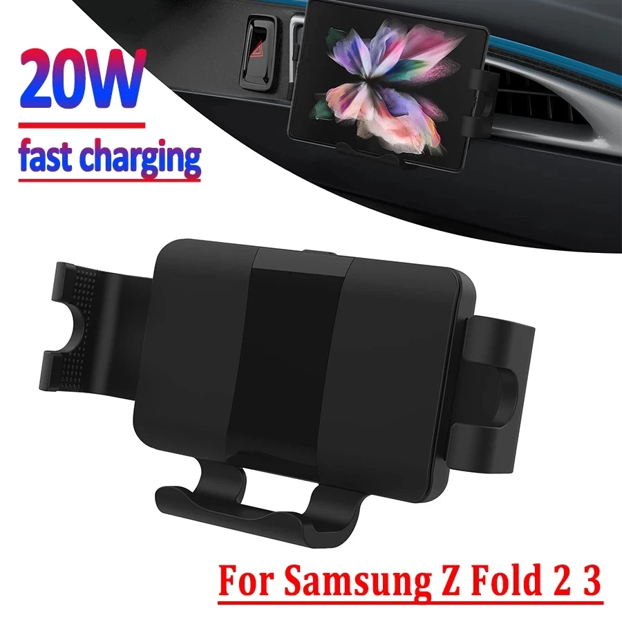 Automatic Clamping Car Wireless Charger for Samsung Galaxy Fold3 Note 10 S20 For Iphone 13 Pro Max Air Vent Mount Phone Holder