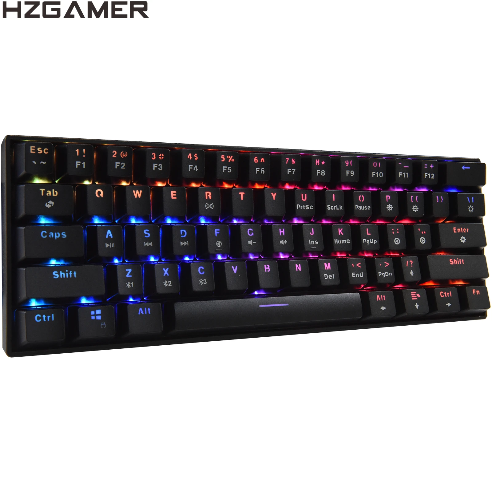 HZGAMER HZ61Hot Swap BT Gaming Mechanical Keyboard Wireless Gaming Keyboard