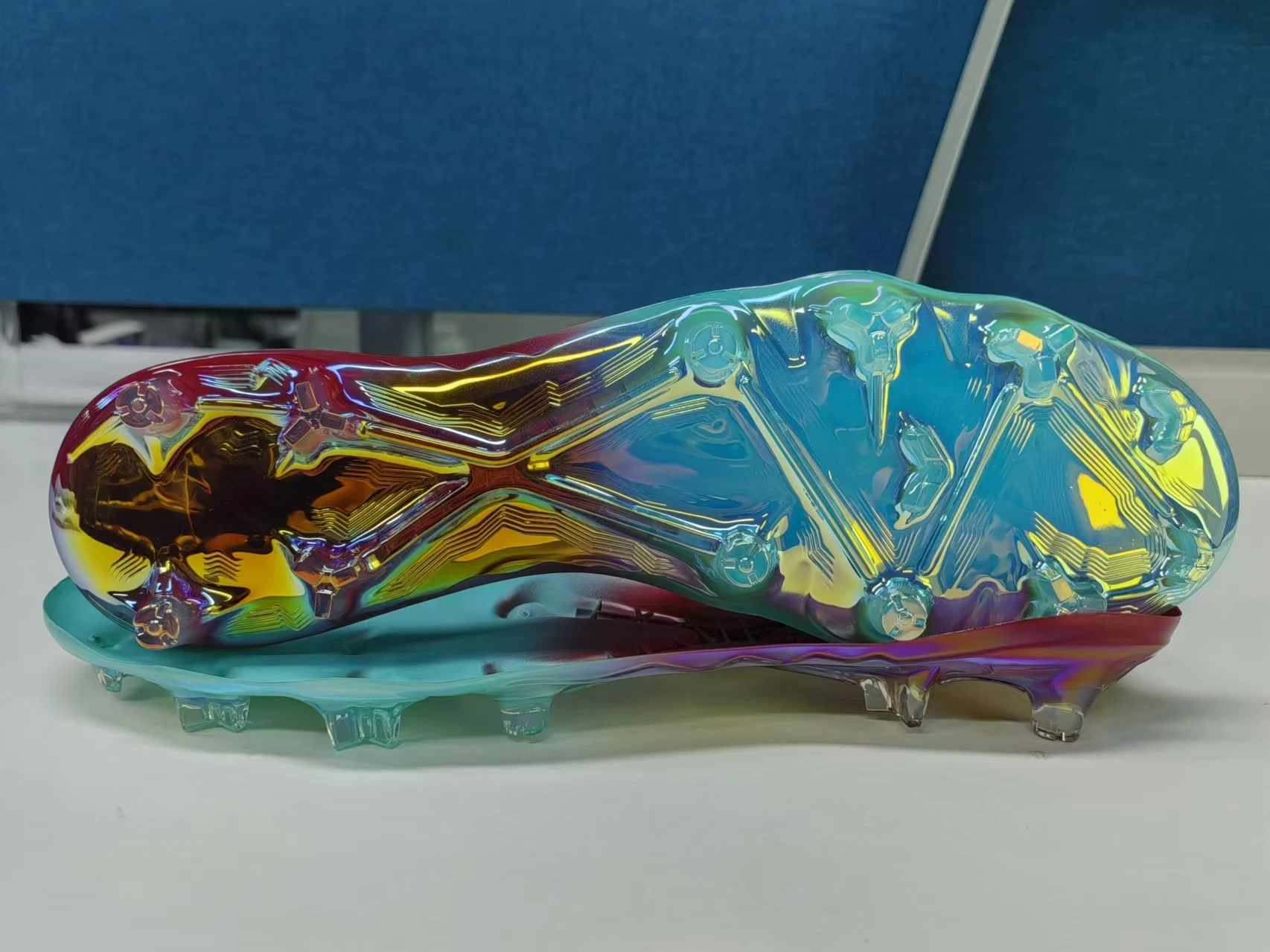 BSCI Manufacturer Electroplating football boots soles TPU soccer sole outsoles