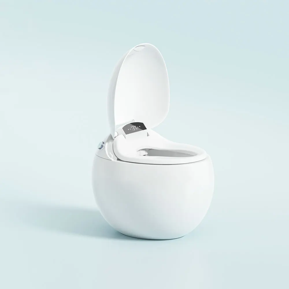 New Design Egg Shaped Toilet Bowl Remote Control Included Floor Mounted with P-Trap Drainage