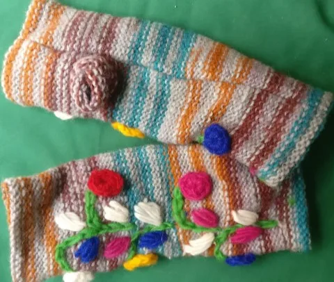 High Quality Outdoor Women Winter Warm Knitted Woolen Fingerless Glove