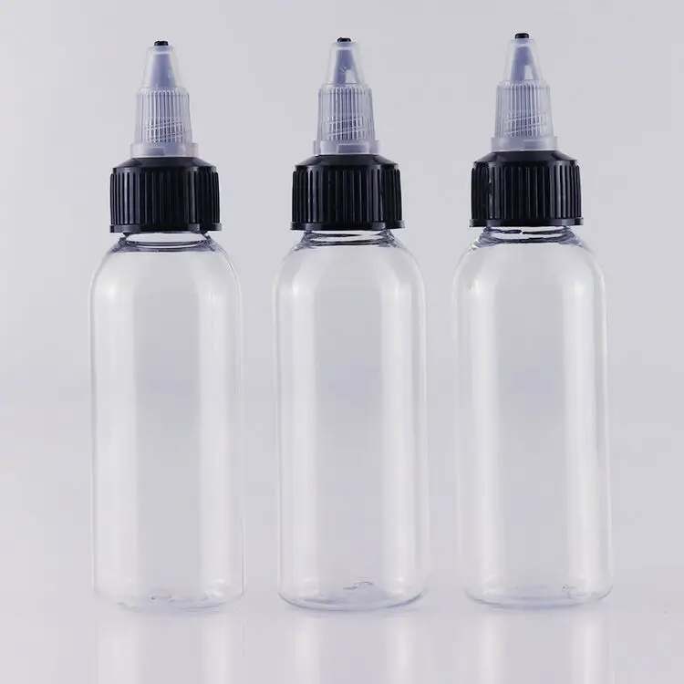HOT 30ml 50ml 60ml 100ml 120ml PET Empty Tattoo Ink Twist Cap Bottle Plastic Pigment Dropper Bottle oil Dispensing Containers