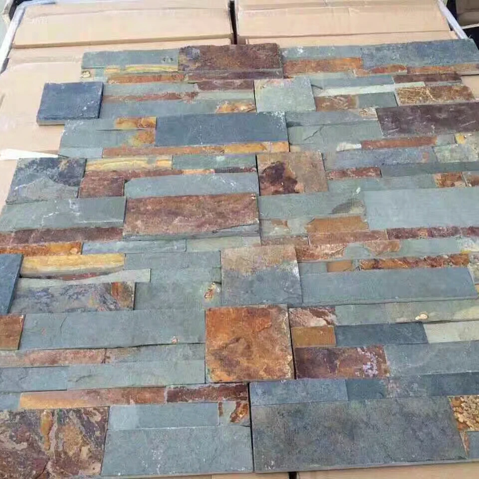 Cheap exterior rustic stone wall cladding tile price CS049 natural culture stone